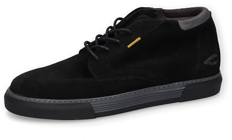 camel active Herren Hoher Sneaker aus Veloursleder Schwarz, menswear-43