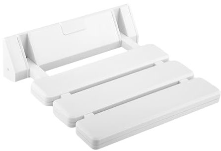 Begoniape Klappbarer Duschsitz, Duschhocker Badestuhl Wandstuhl Duschklappsitz zur Wandmontage Atmungsaktiver Boden 130Kg Belastbarkeit 36 * 33 * 5cm