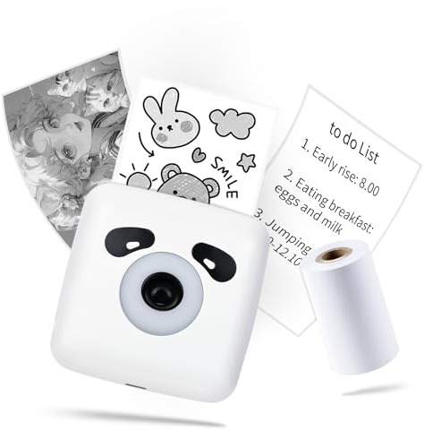 LFPERT Tragbarer Thermodrucker TP6S – Mini-Bluetooth-Aufkleberdrucker für iPhone & Android, kabelloser Taschenbilddrucker für Schulnotizen, Tagebuch, DIY, Kindergeschenke