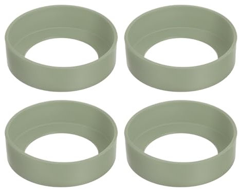 sourcing map 4pcs Water Bottle Boot, Protective Silicone Boot Sleeve Non Slip Bottom Cover Bumper for Water Bottles Mug Tumbler Avocados Green (65mm)