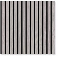 PROVISTON Akustik - Panneaux muraux 3D - 520 x 520 x 10 mm - En bois véritable de chêne - Gris
