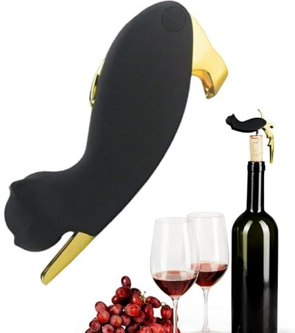 Weinflaschenöffner mit Korkenzieher, Weinflaschenöffner mit Korkenzieher, Weinkorkenzieher in Katzenform, Bierflaschenöffner aus Edelstahl, Flaschenöffner