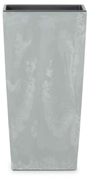 LEM Select Urbi Square - Vaso da fiori quadrato in cemento, 40 x 40 x 75 cm, colore: Grigio