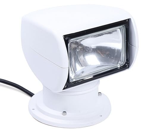 HPDTZ 12V 100W Suchscheinwerfer Boot Fernbedienung Halogenlampe 360 Grad drehbar Yacht Licht Küstenwache Marinepolizei Fischerboote