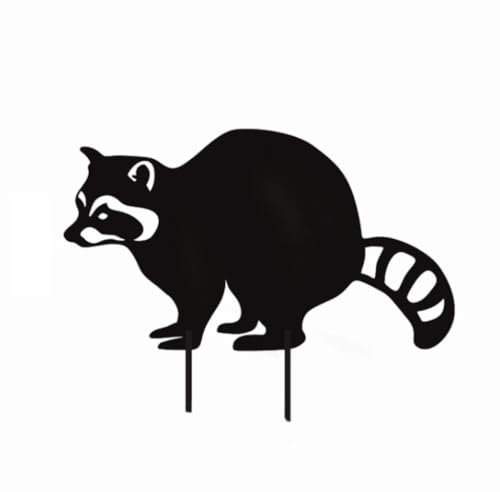 Metall-Waschbär, dekorativer Gartenstecker für Tierliebhaber, Geschenk, Waschbär-Skulptur, Statue für Hof, Outdoor, Rasen-Ornament