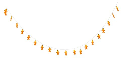 BCOATH Lebkuchenmann-Lampenschnur dekorative Lichterkette Lebkuchen-Weihnachtsbeleuchtung für Weihnachten Feiertage dekorativ