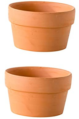 NULYLU 2piezas Macetas De Terracota para Cactus y Bonsáis Contenedor De Terracota con Orificio De Drenaje para Jardín Interior