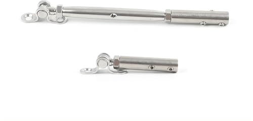 Serre Cable Acier 1 paire de garde-corps de câble de pont 2/3/4/5/6/8mm, raccord de tendeur, ancre à bascule avec boulons à vis hexagonaux, câble métallique for escalier Serre Cable Inox(For 4mm wire)