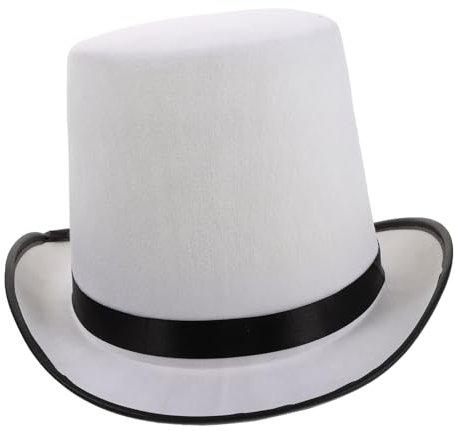 LIFKOME Weißer Filzhut Für Herren Für Zauberer-outfit Eleganter Bowlerhut Für Partykostüme Für Erwachsene