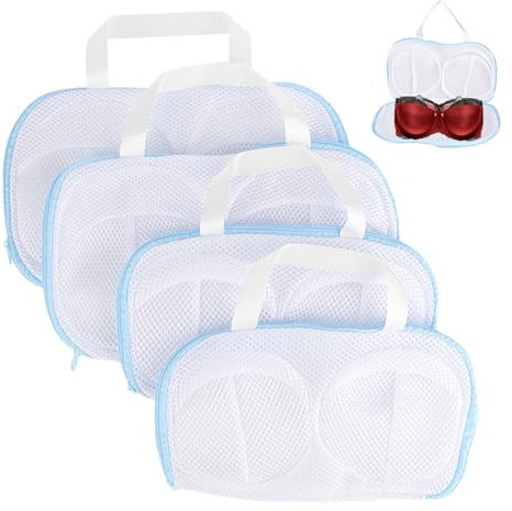 Wäschenetz BH Wiederverwendbare 4 Stück Wäschesack BH Waschbeutel Wäschebeutel Wäschesäcke BH Netz für Waschmaschine Laundry Bag BH Wäschenetz für Kleidung Unterwäsche BHs