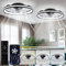 Daromigo Deckenventilator mit Beleuchtung, 2 Stück 64W Dimmbare Deckenleuchte mit Fernbedienung und APP, 3 Farbtemperatur 6 Geschwindigkeiten Ventilator licht, Timer Ventilatorlicht 50CM