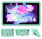 FASTWD Tablette Enfant 7 Pouces,Tablette educative Android 14,36GB RAM 128GB ROM (SD Expandable),WiFi 5G, BT 5.0,HD IPS Screen,Contrôle Parental,(Vert)