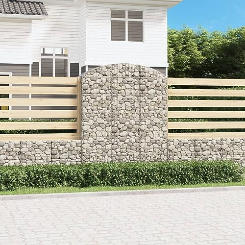 Gabione mit Hochbogen 150x50x180/200 cm Verzinktes Eisen,jiangboyue-153459