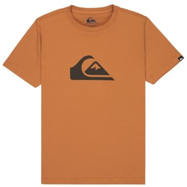 Quiksilver T-Shirt mit kurzen Ärmeln, EV Com Logo, für Jungen, 8-16 Jahre, Braun