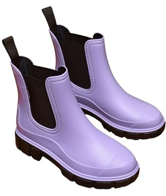 IVACHY Women's Wellies Boots - Fashion Ankle boots for ladies- Chelsea Booties - Waterproof Rain Boots Wellingtons Boota