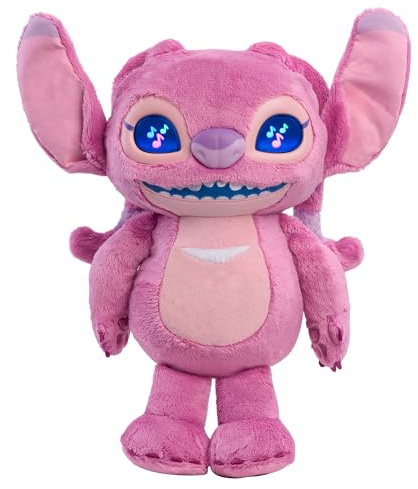 Just Play Disney Stitch Many Moods 34-cm Angel Interaktives Plüschtier, 50+ Sounds & Reaktionen, Spielzeug für Kinder ab 3 Jahren