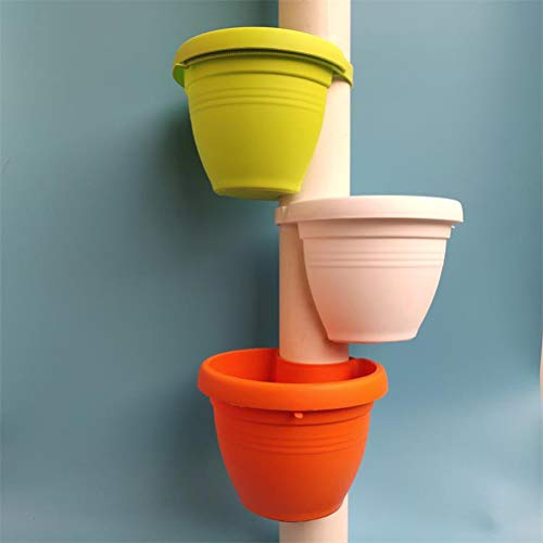 Yctze Hängender Rohrpflanzer in Leuchtendem Orange. Zylindrischer Wandpflanzer für Heimdekoration und Gartenarbeit (Green)