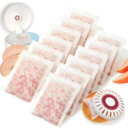 PurifyLogix Odor Removing Baking Soda Refills for Munchkin Diaper Pail, Deodorizer for Arm & Hammer Puck Baking Soda Cartridge (3.5), 12 Pack Peach Odor Absodor