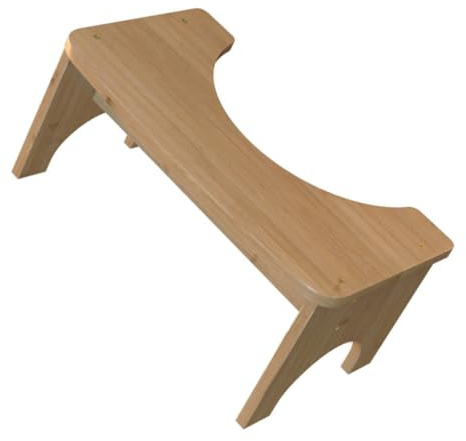 BCOATH Tabouret de Toilette en Bois Naturel, Petit Repose-pieds Stable pour Garçon et Filles, Marchepied Ergonomique pour Salle de Bain, Support Pied Garçon et Filles, 1 Pièce, Usage