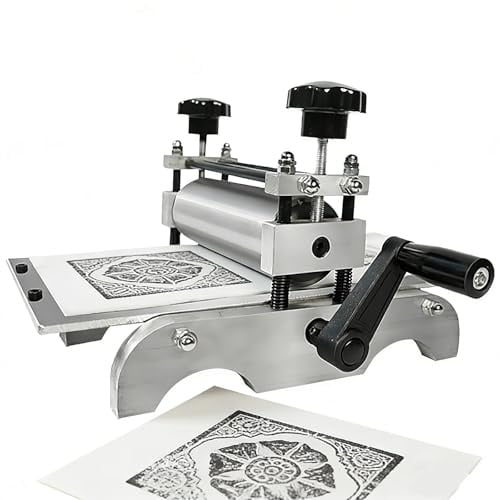 Manuelle Druckmaschine mit Rollensteuerung für Relief-und Linoldruckzubehör
