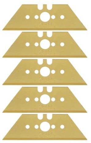 wolfcraft 4173000 5 Lames Trapèze Droite Pro Longueur 61 X Épaisseur 065 Mm en Boîte argent