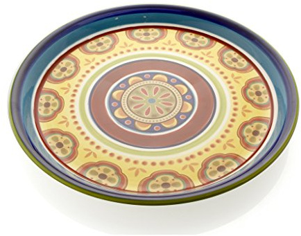Brandani 57141 vassoio rotondo Messico, Ironstone, Misure diametro cm 40, multicolore,