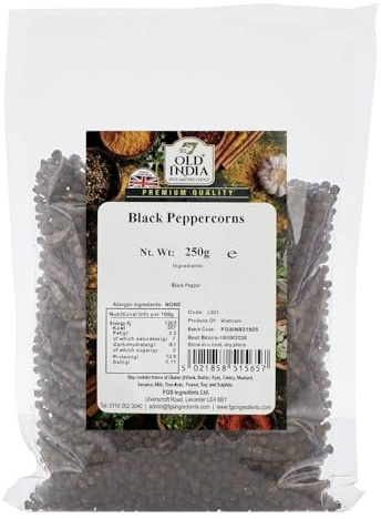 Old India Black Peppercorns 250 g