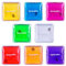 Bütic GmbH Taschenwärmer 8er Set Multicolor - Quadrat - Handwärmer Heizpad Wärmepad Firebag Wärmekissen