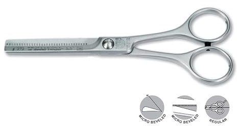 Kiepe 272 Professionelle Effilierschere mit 36/42 Zähnen, Halbseitige Verzahnung, Mikroverzahnte Klingen für Präzises Ausdünnen, 5.5 Zoll