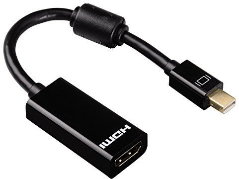 Hama Mini-DisplayPort-Adapter Ultra HD (Mini-DisplayPort-Stecker auf HDMI-Buchse) 4K Ultra HD, vergoldet, doppelt geschirmt, schwarz, 00053768
