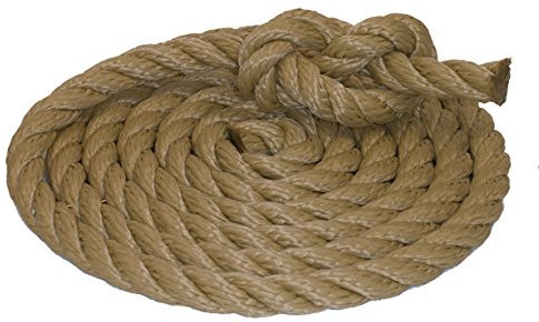 Tauwerk 10mm - Farbe: naturfarben 3-litzig gedreht Leine Schnur Festmacher Rope Tau Seil Allzweckseil Reepschnur Lirolen-Tauwerk PP-Multifil, 3-schäftig gedreht (Länge 10mtr.)