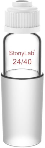 StonyLab Thermometer Inlet Adapter with 24/40 Inner Joint, 80mm Height, For Distillation Apparatus