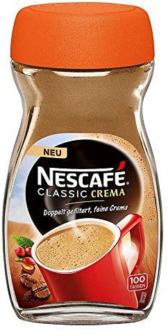 NESCAFÉ Classic Crema löslicher Bohnenkaffee (mit feinen Kaffeebohnen, cremiger Instant-Kaffee) 3er Pack (3 x 200g)