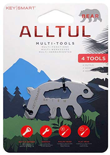 KeySmart AllTul Owl - 4-in-1 Everyday Carry Multi-Purpose Keychain Multitool with Bottle Opener, Wrench, Philips Head and Flat Head