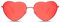 Cheapass Sonnenbrille Metall herzförmige Fassung Roter Rahmen mit roten durchscheinenden Gläsern UV400 geschützt Damen