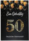 Libetui Cards Elegante Glückwunschkarte 50. Geburtstag Karte 50 Geburtstagskarte 50 Jahre mit Glückwünschen in Form von Zahl 50 Karte zum 50. Geburtstag Mann Frau