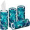tishoo Hyaluronic Acid-Infused 4-ply Ultra Luxury Tissues | for Car Cup Holders, Home & Travel | 4 Tubes in Plastic-Free Packaging | Green/Leaves