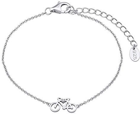 SILVEGO Damen Armband aus 925 Sterling Silber Fahrrad