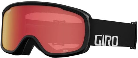 Giro Cruz Ski/Snow Goggles - Black Wordmark - Amber Scarlet Lens