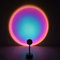 Coucher de Soleil Projection lumière LED Rotation à 90 degrés Arc-en-Ciel réseau d'humeur visuelle Lampe de Nuit Rouge pour Prendre des Photos décoration de la Maison Organiser Fond Romantique