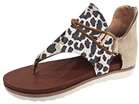 Sandales Femmes Plates Confortables Été Plage Vacances DéContractéE Vintage Sandales Romaines Sexy Nu Pieds À Lacets Tongs Grande Taille Pieds Larges Chaussures Sandales