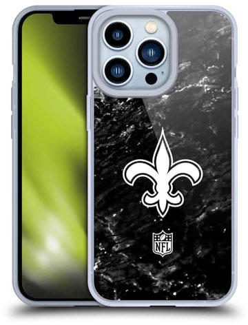 Head Case Designs Offizielle NFL Marmor New Orleans Saints Artwork Gelhülle [Militärischer Schutzgrad] Kompatibel Mit Apple iPhone 13 Pro Und Kompatibel Mit MagSafe