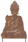 K&L Wall Art Buddha Metallschild Vintage Gartenstecker in Edelrost Optik langlebige Feng Shui Garten Deko Metall Schild ganzjährig Wellness (Buddha, Lack in Edelrost Optik)