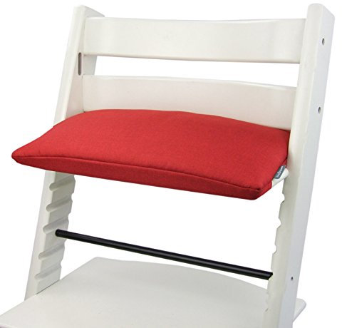 Ersatzbezug [Bezug Sitzkissen Kissen-Set] Sitzverkleinerer kompatibel mit Stokke Tripp Trapp für Hochstuhl-Kinderstuhl Mod. 3 (1-teilig meliert rot)