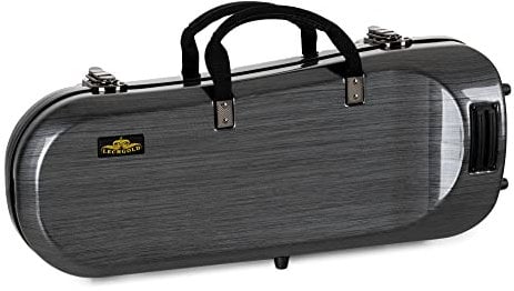 Lechgold Deluxe Koffer für Trompete - Stabiles Formetui für alle gängigen Bb-Trompeten mit Perinet-Ventilen - Thermopolsterung für Instrument und Mundstück - Rucksackgarnitur - Coole Carbon-Optik