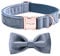 ARING PET Samt Hundehalsband-Adorable Blue Bowtie Hundehalsbänder, einstellbare weiche und Bequeme Samt Halsbänder Geschenke für kleine mittlere große Hunde