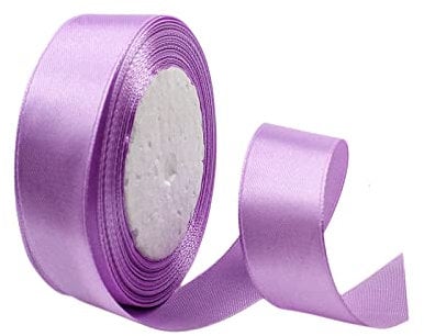 23Meter Satinband Helles Lila 25mm Satinband Bänder,Breit Schleifenband Dekoband Stoffband Geschenkband Hochzeitsdeko Schleife für Geschenkverpackung,Kunsthandwerk,Haarschleifen,Blumenstrauß