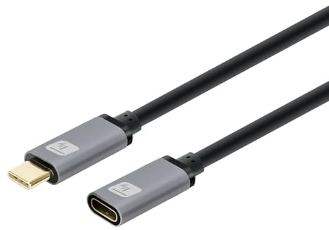 TECHLY 364361 USB 3.2 Gen 2 USB-C™ M/F Thunderbolt 3 E-Mark 1m Schwarz