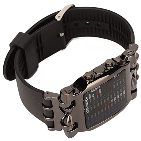 Montre Binaire, Montre éLectronique à LED pour Homme à Affichage NuméRique LED Coloré
