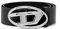 Diesel Unisex Oval D Logo B-1dr W Belt Gürtel, Schwarz/Nickel, 85